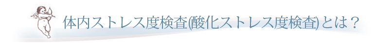 体内ストレス度検査（酸化ストレス度検査)とは？